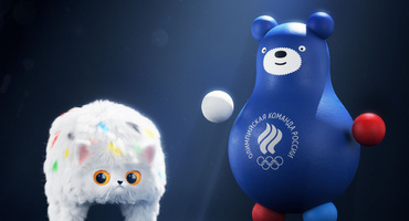 Медведь-неваляшка и кот-ушанка стали талисманами олимпийской команды России