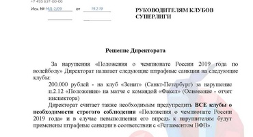«Зенит» СПб оштрафован на 200 тыс рублей за отсутствие видеоповторов в матче с «Факелом»